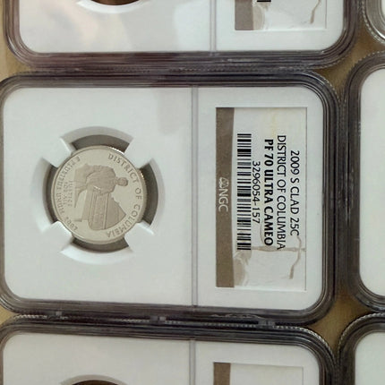 2009-S Complete US Islands & Territories Quarter Proofs 6 x NGC PR70 Ultra Cameo Genventro
