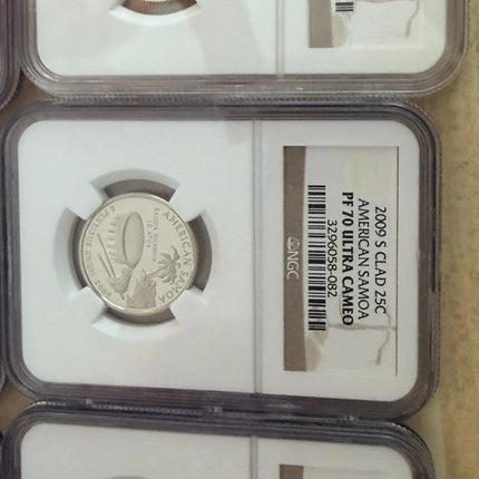 2009-S Complete US Islands & Territories Quarter Proofs 6 x NGC PR70 Ultra Cameo Genventro