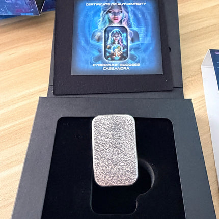 2024 Cyberpunk Goddess Cassandra 2 oz Silver Premium Bar New In Box w/ COA Genventro