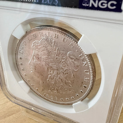 1896 Morgan Dollar Original Bag Fragment MS63 Genventro