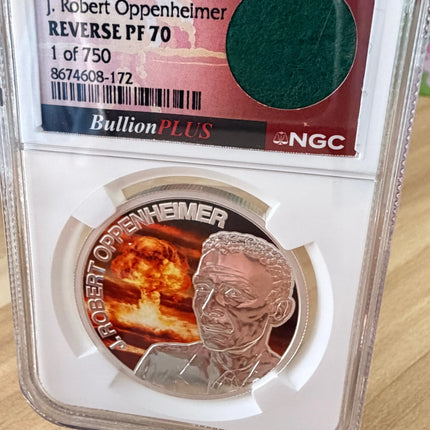 2025 Oppenheimer 1 oz Silver Reverse PF70 Bag Fragment Mintage 1 of 750 Genventro