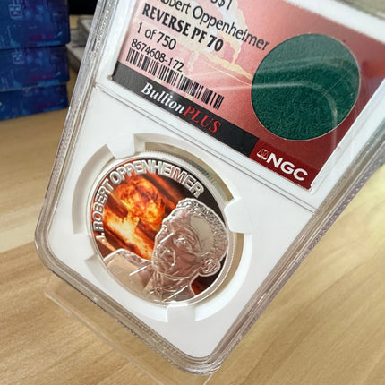 2025 Oppenheimer 1 oz Silver Reverse PF70 Bag Fragment Mintage 1 of 750 Genventro