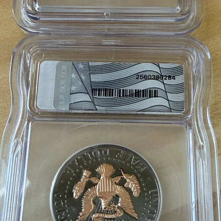 1942 Ruthenium Mercury Dime & 1965 Ruthenium Gold Silver Kennedy Half Dollar ICG Genventro