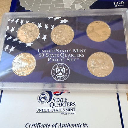 2003 U.S. Mint 50 State Quarter Proof Set In Original Packaging and Box Genventro