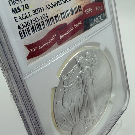 2016 American Silver Eagle First Release 30th Anniversary NGC MS70 Genventro