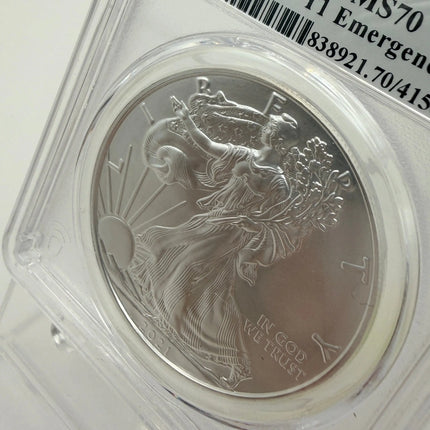 2021 S First Strike Silver Eagle T1 Emergency Issue PCGS MS70 Genventro