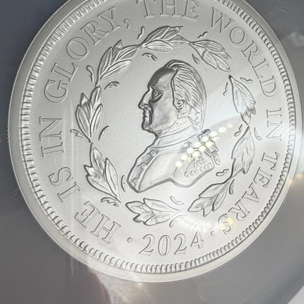 2024 Ascension 5oz Silver George Washington Funeral NGC MS70 First Day of Issue Genventro