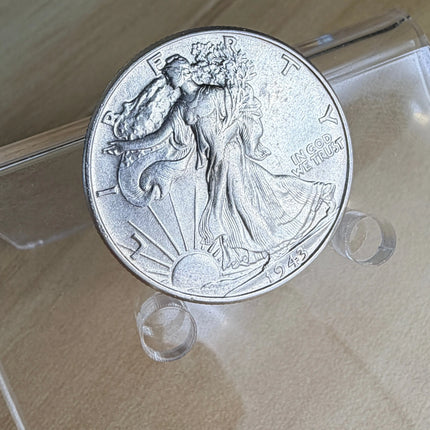1943 Walking Liberty Half Dollar 90% Silver  Brilliant Uncirculated BU Genventro