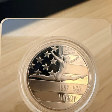 1992 S US Half Dollar Olympic Gymnastics Commemorative Proof in Capsule Genventro