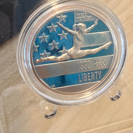 1992 S US Half Dollar Olympic Gymnastics Commemorative Proof in Capsule Genventro