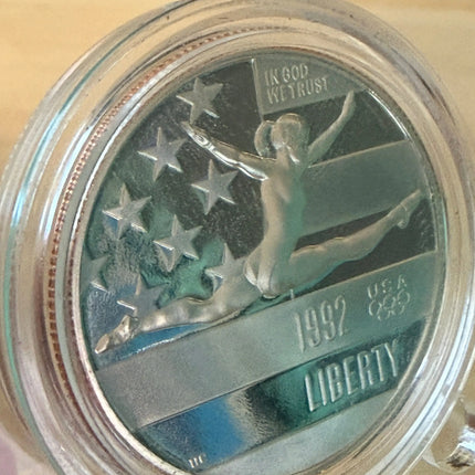 1992 S US Half Dollar Olympic Gymnastics Commemorative Proof in Capsule Genventro