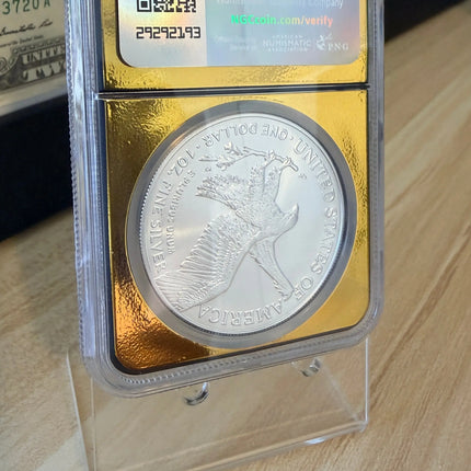 2025(P) American Silver Eagle $1 – Eagle Privy – NGC MS69 First Releases Las Vegas Label Genventro