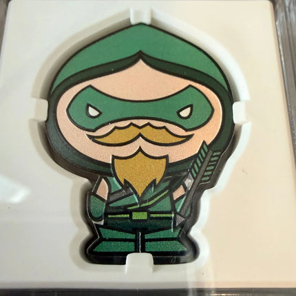 2022 DC Green Arrow 1 oz .999 Fine Silver Chibi Bar – Original Display Box Genventro
