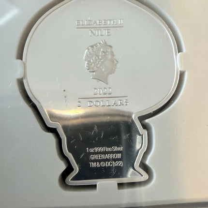 2022 DC Green Arrow 1 oz .999 Fine Silver Chibi Bar – Original Display Box Genventro