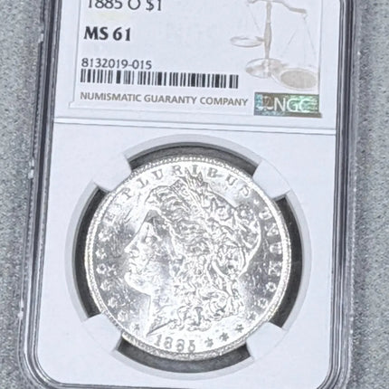 1885-O Morgan Dollar NGC MS6 Sharp Detail Clean RIm #015 Genventro