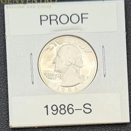 1986-S BU Proof US Quarter Genventro Bullion and Coins