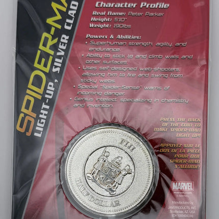 2017 Fiji Half Dollar - Spider Man Light Up Series Illuminating Coin Series Marvel Genventro Bullion and Coins