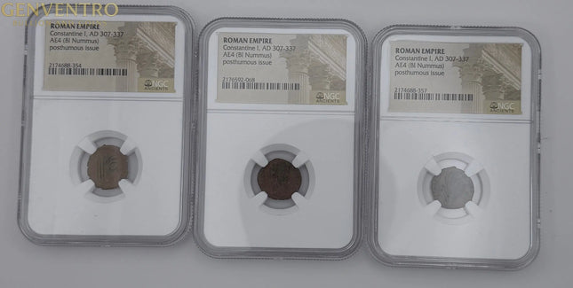 Constantine I Roman Empire AD 307-337 - Posthumous issue – NGC AE4 (BI Nummus) Genventro Bullion and Coins