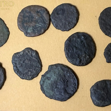 Late Roman Empire Bronze AE3 / AE4 Coins (285–400 AD) – Uncleaned Hoard Finds – Ancient Coins Lot #102 Genventro Bullion and Coins