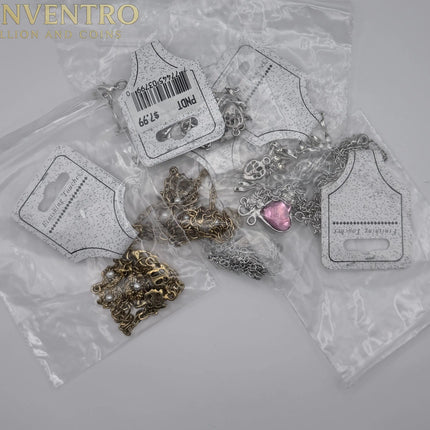 Mixed Fashion Costume Jewelry Lot – 6 Piece Bundle – DIY Craft Charms & Necklaces Genventro