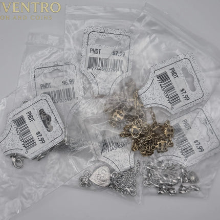Mixed Fashion Costume Jewelry Lot – 6 Piece Bundle – DIY Craft Charms & Necklaces Genventro