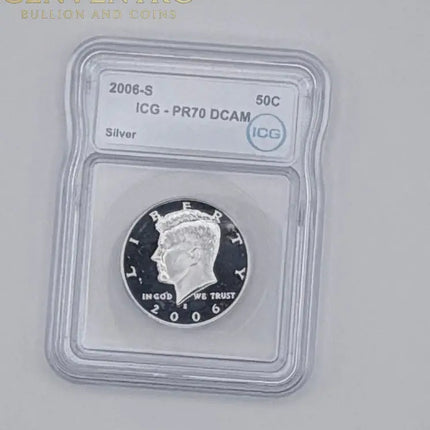 2004-S Silver Kennedy Half Dollar ICG PR70 DCAM 90% Silver #403 Genventro Bullion and Coins