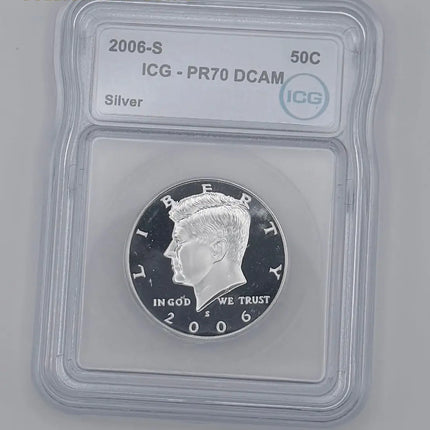 2006-S Silver Kennedy Half Dollar ICG PR70 DCAM Proof 90% Silver # 1503 Genventro Bullion and Coins