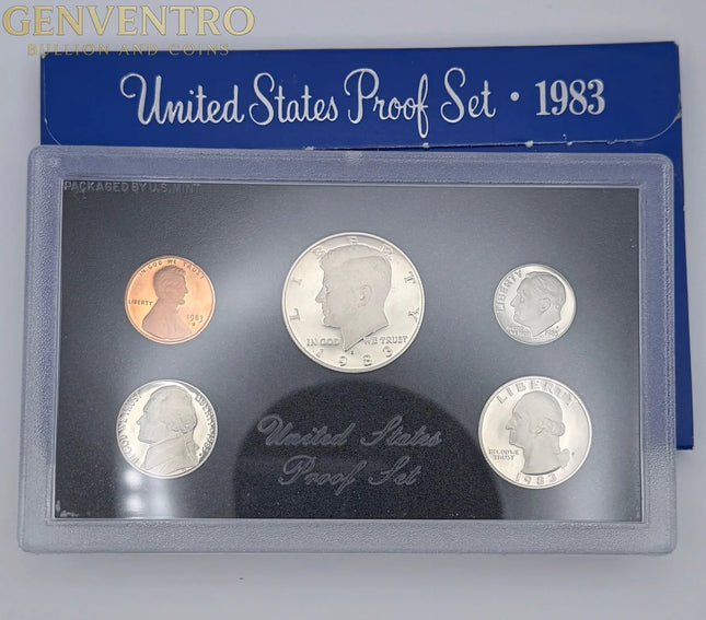 1983 US Mint Proof Set - BU Coins in Original Mint Box #362 Genventro Bullion and Coins