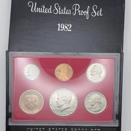 1982 US Mint Proof Set - BU Coins with Original Mint Display Box #206 Genventro Bullion and Coins