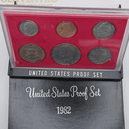 1982 US Mint Proof Set - BU Coins with Original Mint Display Box #206 Genventro Bullion and Coins