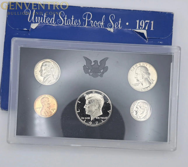 1971 US Mint Proof Set - BU Coins with Original Mint Packaging #164 Genventro Bullion and Coins