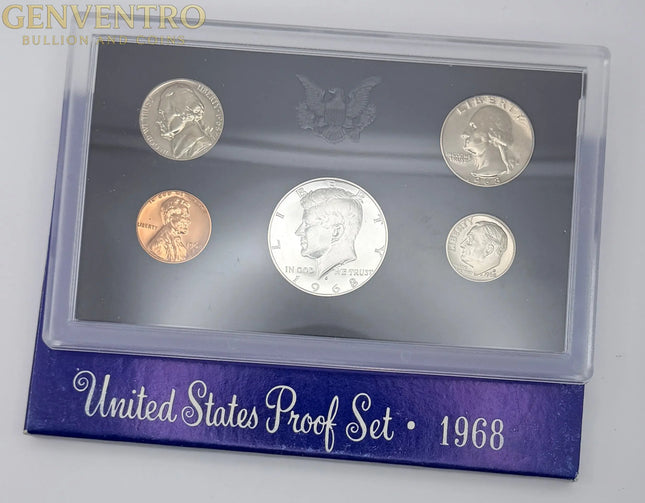 1968 US Mint Proof Set - BU Coins with Original Mint Packaging #209 Genventro Bullion and Coins