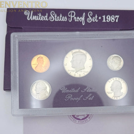 1987 US Mint Proof Set - BU Coins with Original Mint Packaging #444 Genventro Bullion and Coins