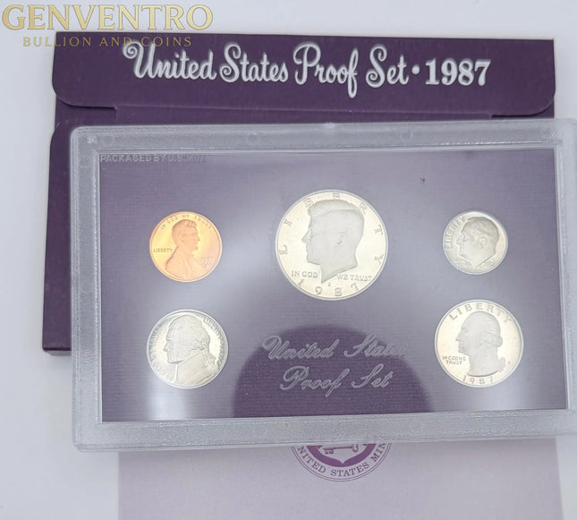 1987 US Mint Proof Set - BU Coins with Original Mint Packaging #444 Genventro Bullion and Coins