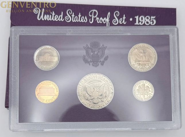 1985 US Mint Proof Set - BU Coins with Original Mint Packaging #388 Genventro Bullion and Coins