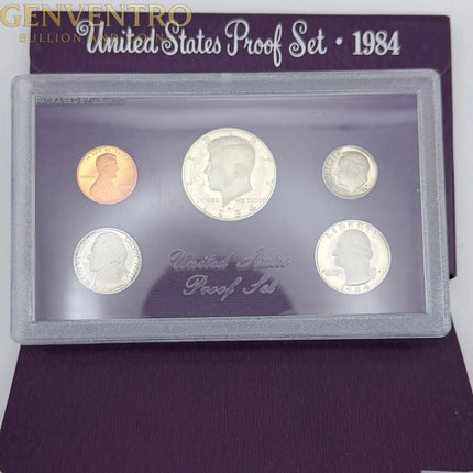 1984 US Mint Proof Set - BU Coins with Original Mint Packaging #370 Genventro Bullion and Coins