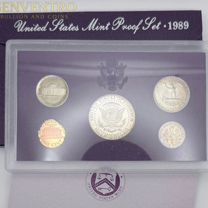 1989 US Mint Proof Set BU Coins with Original Mint Packaging  #256 Genventro Bullion and Coins