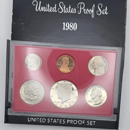 1980 US Mint Proof Set BU Coins with Original Mint Packaging  #328 Genventro Bullion and Coins