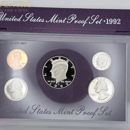 1992 US Mint Proof Set BU Coins with Original Mint Packaging  #318 Genventro Bullion and Coins