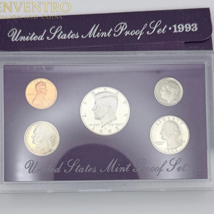 1993 US Mint Proof Set BU Coins with Original Mint Packaging #306 Genventro Bullion and Coins