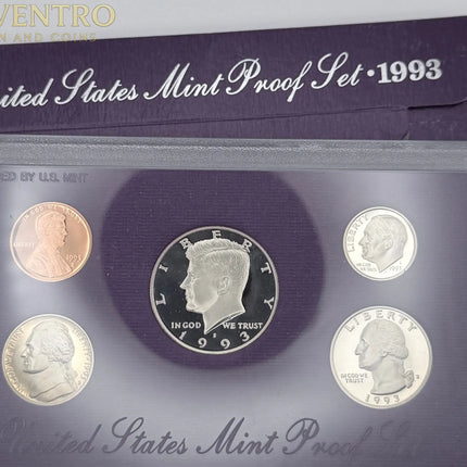 1993 US Mint Proof Set BU Coins with Original Mint Packaging #306 Genventro Bullion and Coins