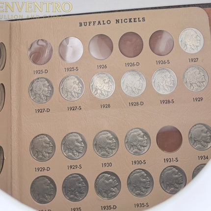 1927 - 1938 (x 23 BU) Buffalo Nickels w/ a Dansco Buffalo Nickels Album Genventro Bullion and Coins