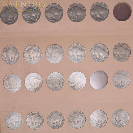 1927 - 1938 (x 23 BU) Buffalo Nickels w/ a Dansco Buffalo Nickels Album Genventro Bullion and Coins