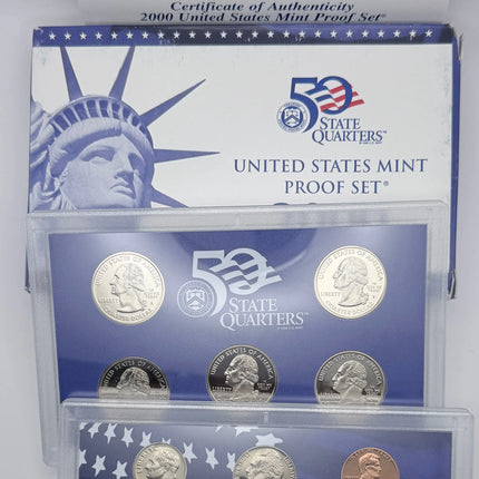 2000 United States Mint State Quarters Proof Set - Original in Box Genventro Bullion and Coins