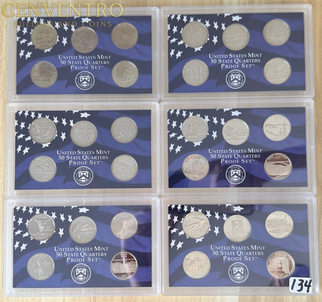 Thirty (30) U.S. Mnt State Quarter Proof Coins Genventro Bullion and Coins