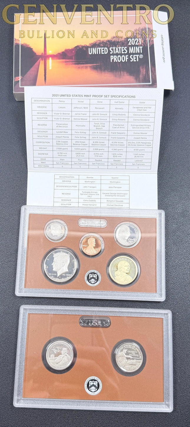 2021 United States Mint Proof Set - Original in Box & COA Genventro Bullion and Coins