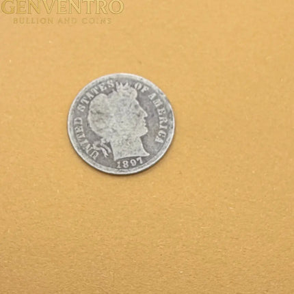 1897 Barber Dime - 90% Silver - Strong Lettering Genventro Bullion and Coins