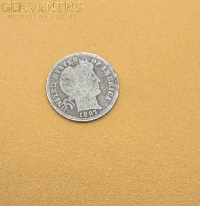 1897 Barber Dime - 90% Silver - Strong Lettering Genventro Bullion and Coins
