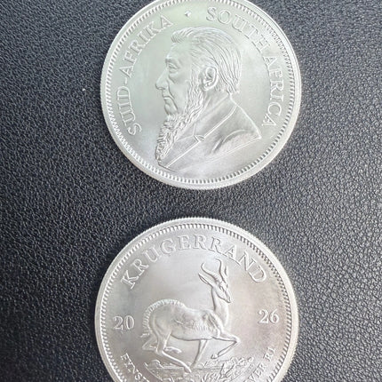 2026 South Africa Krugerrand 1 oz Silver - BU Coin Genventro Bullion and Coins