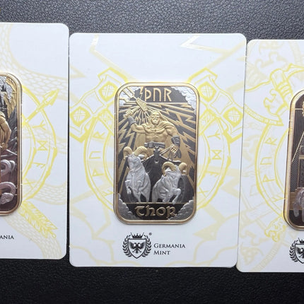 Norse Gods Special Edition: Odin, Thor & Loki - 3 x 1 oz Silver by The Royal Mint - Same Day Shipping Genventro Bullion and Coins